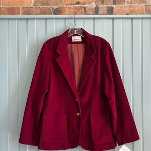 VTG Levi's Strauss & CO Burgundy Corduroy Suit Jacket Size 8-10